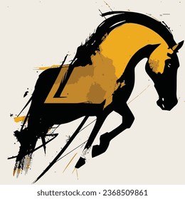 Abstract Horse Art Vector Painting