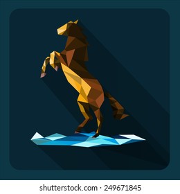 Abstract horse with geometric composition