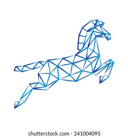 Abstract horse of geometric outlines