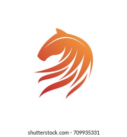 abstract horse head logo