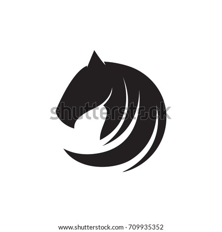 Abstract Horse Head Logo Stock Vector (Royalty Free) 709935352