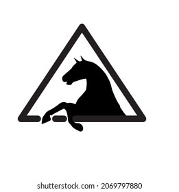 Abstract horse head logo. Usable for Business and Branding Logos. Flat Vector Logo Design Template Element