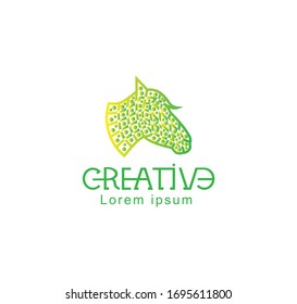 Abstract horse head silhouette logo