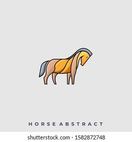 Abstract Horse Illustration Vector Template. Suitable for Creative Industry, Multimedia, entertainment, Educations, Shop, and any related business