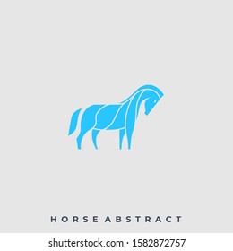 Abstract Horse Illustration Vector Template. Suitable for Creative Industry, Multimedia, entertainment, Educations, Shop, and any related business