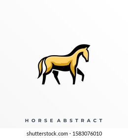 Abstract Horse Illustration Vector Template. Suitable for Creative Industry, Multimedia, entertainment, Educations, Shop, and any related business