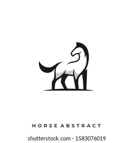 Abstract Horse Illustration Vector Template. Suitable for Creative Industry, Multimedia, entertainment, Educations, Shop, and any related business