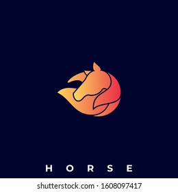 Abstract Horse Illustration Vector Template. Suitable for Creative Industry, Multimedia, entertainment, Educations, Shop, and any related business