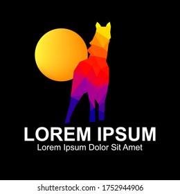 Abstract Horse Logo. Animal logo Design Template