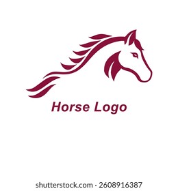 Abstract Horse logo design, horse logo creative animal head sprint emblem design template
