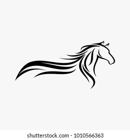 Abstract horse logo design inspiration