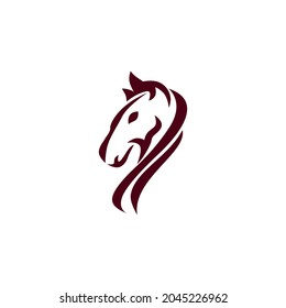 abstract horse logo icon flat concept vector graphic design