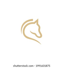 Abstract horse logo, silhouette, simple logo vector