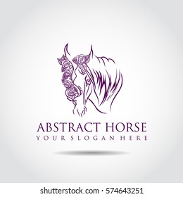 Abstract Horse Logo template. Vector Illustrator Eps.10
