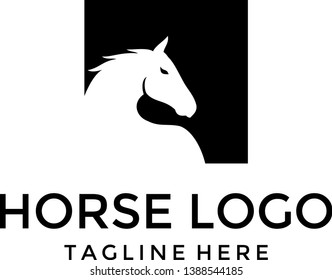 abstract horse logo vector silhouette