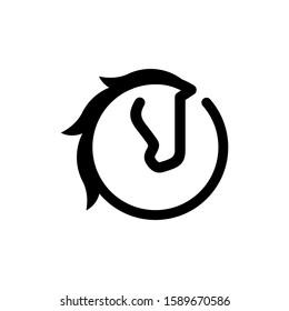abstract horse logo vector template