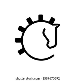 abstract horse logo vector template