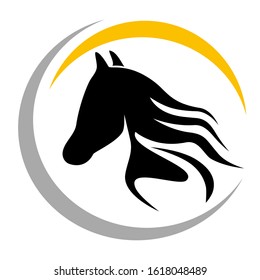 abstract horse piktogramm vector illustration