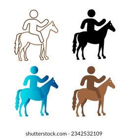 Abstract Horse Riding Silhouette Illustration, can be used for business designs, presentation designs or any suitable designs.