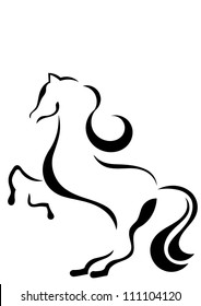 abstract horse shape