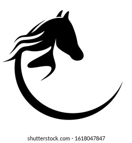 Abstract Horse Silhouette Vector Illustration Stock Vector (Royalty ...