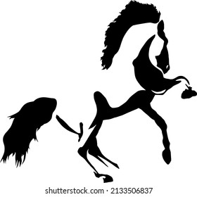 Abstract horse vector illustration, isolated