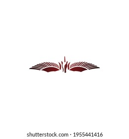 Abstract Horse with wings pegasus unicorn flying vector logo