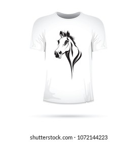 abstract horses head tshirt