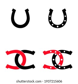 Abstract Horseshoe Symbol Logo, vector illustration