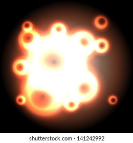 Abstract hot blobs background