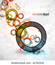 Abstract hot circles. Vector background