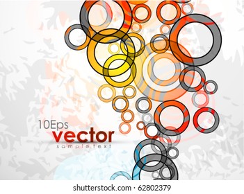 Abstract hot circles. Vector background