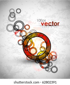 Abstract hot circles. Vector background