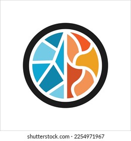 Abstract Hot and Cold Logo