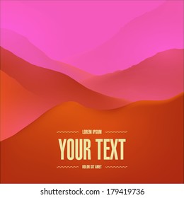 Abstract hot color landscape design background with your text  Eps 10 stock vector illustration