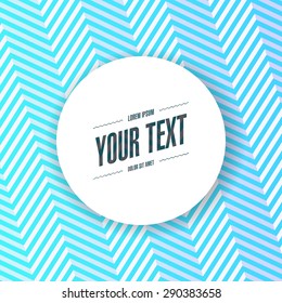 Abstract hot color zig zag pattern background with simple white round text box design with your content 
Eps 10 stock vector illustration 