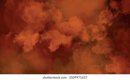 Abstrakter heißer Sonnenaufgang oder brennende Feuerfarben Hintergrund. Helles Sonnenlicht Orange Wolken Aquarell Hintergrund. Abstrakte orangefarbene Hintergrundtextur,	