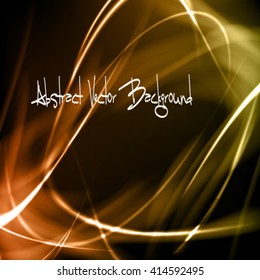 Abstract hot vector background. Shining frame with glowing filaments 