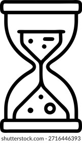 Reloj de arena Abstractas lleno de partículas de datos que fluyen concepto como Close up de una forma de reloj de arena lleno de partículas de datos brillantes que fluyen como la arena. La cámara gira alrededor de la Imagen enfatizando el concepto de gestión del tiempo y el flujo de datos en entornos comerciales modernos. en Photo Stock Concept, espacio de copia para publicidad o Anuncio con Photo Realistic como detalle de alta calidad --ar 7:2