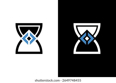 Abstract Hourglass Symbol with Modern Design