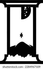 Abstract hourglass, time icon game illustration vector, illustration symbol logo