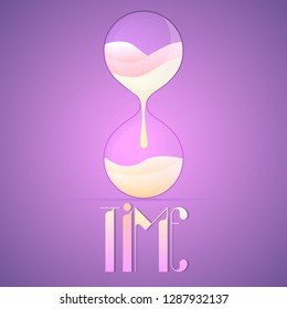 Abstract hourglass. Vector illustration