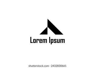 abstract house and apartment logos: geometric triangles and squares. This logo is very suitable for businesses, apartments and other buildings