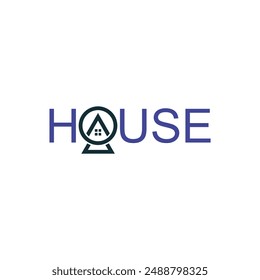 abstract house and business logo in letter.