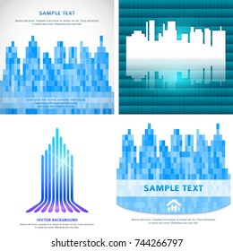 Abstract house concepts infographics style on grey background with place your message. Vector illustration EPS 10 for business workflow layout, web design, banner template, brochure design elements