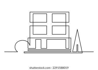 Abstract house in continuous
