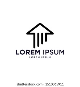 Abstract house hands logo design template. Premium real estate sign. Universal protection care home realty business vector icon. Negative space idea logotype