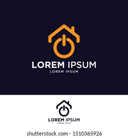 Abstract house hands logo design template. Premium real estate sign. Universal protection care home realty business vector icon. Negative space idea logotype