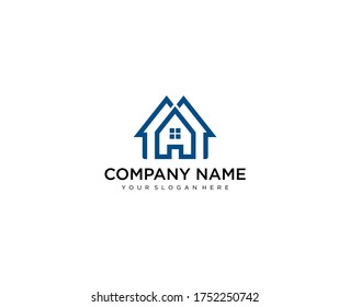 Plantilla de diseño del logotipo de manos de la casa abstractas. Señal de propiedades premium. Icono del vector de negocio de la propiedad residencial de la protección universal. Logotipo de idea de espacio negativo