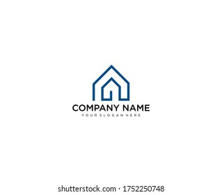 Plantilla de diseño del logotipo de manos de la casa abstractas. Señal de propiedades premium. Icono del vector de negocio de la propiedad residencial de la protección universal. Logotipo de idea de espacio negativo